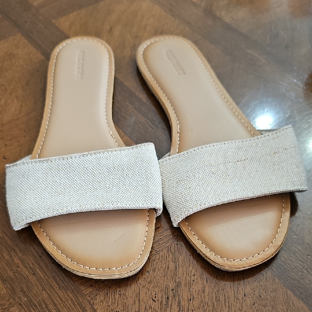 Old Navy Women's Cream Slide Sandals